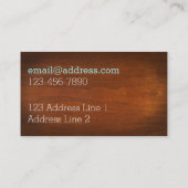 Gepolijst hout visitekaartje (Achterkant)