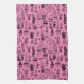 Gepolijst Plant Cacti Succulents Handgemaakte patr Theedoek (Verticaal)