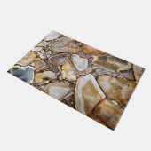 Gepolijste geologische stenen deurmat (Schuin)