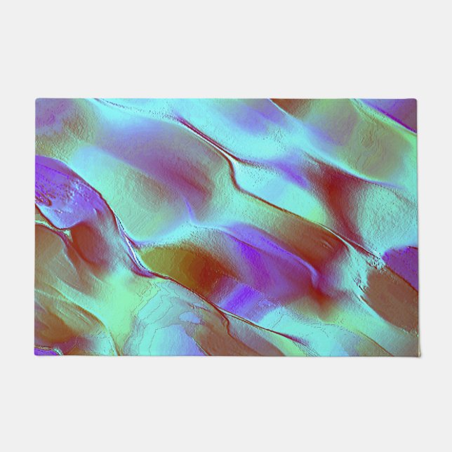 Gepolijste steen in chroompaars  deurmat (Voorkant)