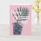 Gepoot Plant Happy Moederdag Kaart (Gele Bloem)