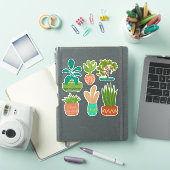 Gepootte cactus Stickers kraken huisplanten (iPad Cover)