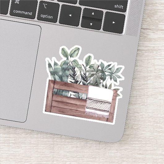 Gepootte Planten - Groene Thuissticker Sticker (Detail)