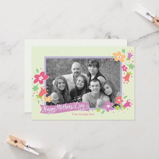 Gepotteerd Zwitsers Moederdag Wenskaart Kaart (Voorkant / Achterkant in situ)