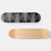 Gepotteerde golven achtergrond zwart-wit skateboard (Horizontaal)