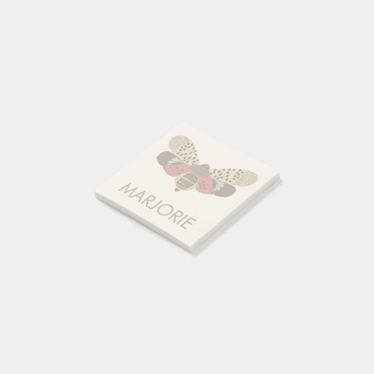 Gepotteerde Lanternfly Bug Post-it® Notes (Schuin)