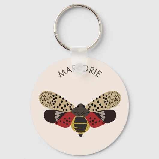 Gepotteerde Lanternfly Bug Sleutelhanger (Voorkant)