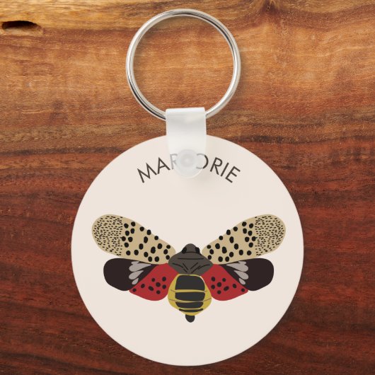 Gepotteerde Lanternfly Bug Sleutelhanger (Voorkant)