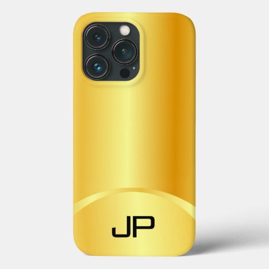 Geppersonaliseerde Gold look elegant modern monogr Case-Mate iPhone Case (Achterkant)