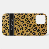 Geppersonaliseerde goudglitterluipaard iPhone 12 h Case-Mate iPhone Case (Achterkant (horizontaal))