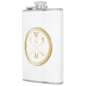 Geppersonaliseerde goudgolf heupfles (Links)