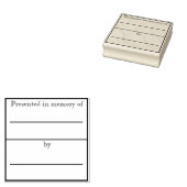 Gepresenteerd ter nagedachtenis van de boekenplaat rubberstempel (Gestempeld)
