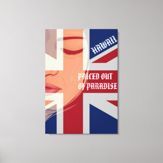 GEPRIJSD UIT HET PARADIJS - HUILEN WAHINE HI Flag Canvas Afdruk