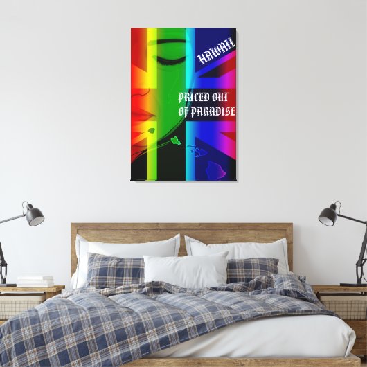 GEPRIJSD UIT HET PARADIJS HUILENDE WAHINE HIFlagIs Canvas Afdruk (Insitu (Slaapkamer))