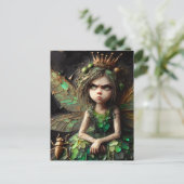 Geprikkelde Fee Gouden Insect Briefkaart (Staand voorkant)