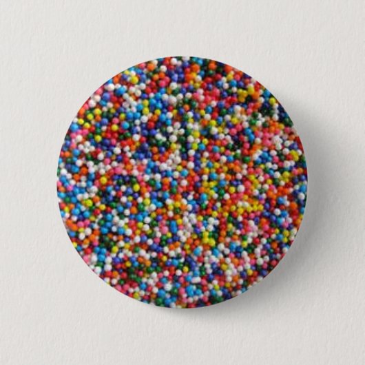 Geprinkst met liefdessuikersprinken regenboogButto Ronde Button 5,7 Cm (Voorkant)