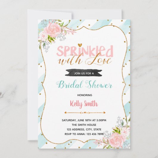 Geprinkst met uitnodiging van een liefdesfeestje (Voorkant)