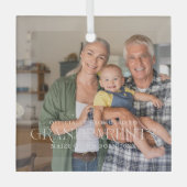 Gepritiseerd bij grootouders | Jaar van opgezette  Glas Ornament (Voorkant)