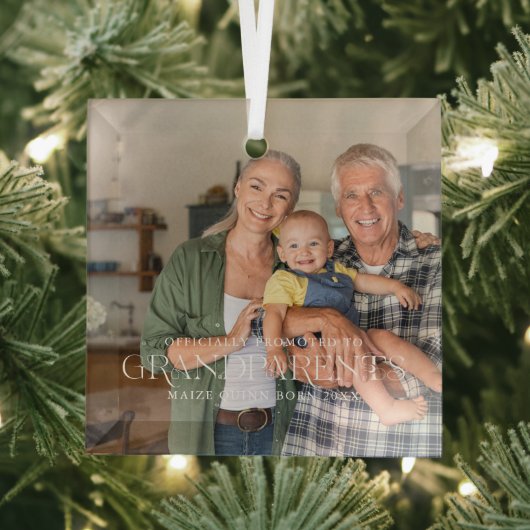 Gepritiseerd bij grootouders | Jaar van opgezette Glas Ornament (Insitu)
