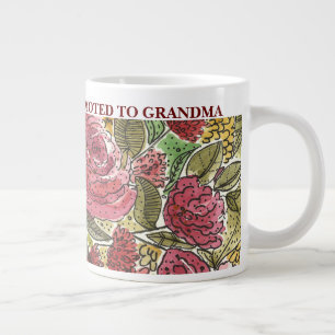 Gepritiseerd naar Grandma Pink Flowers Extra Grote Beker