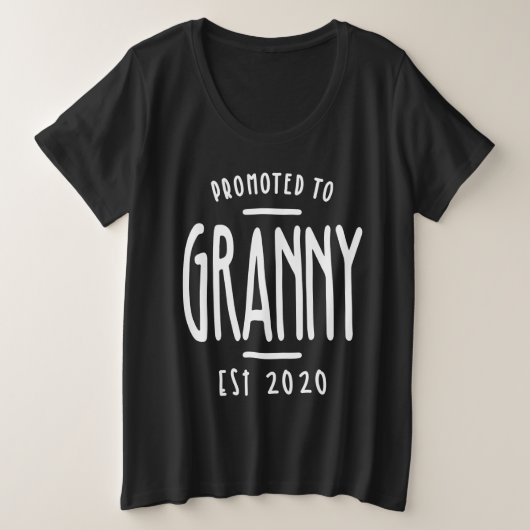 Gepritiseerd tot Granny Est. Grootma Gift 2020 Grote Maat T-shirt (Design voorkant)