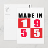 Geproduceerd in 1955 Design van 1955 Briefkaart (Voorkant / Achterkant)