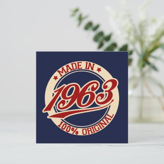 Geproduceerd in 1963 kaart (Staand voorkant)