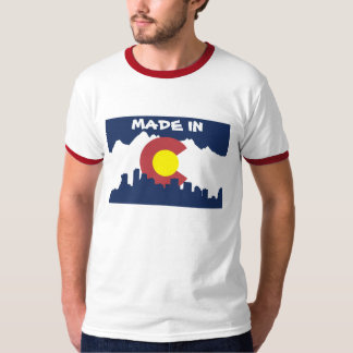 Geproduceerd in Colorado, staatsvlag, geboren in g T-shirt