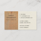 GEPRODUCEERDE CORROSIEVE GRUNGE ORANJE METALEN GET VISITEKAARTJE (Achterkant)