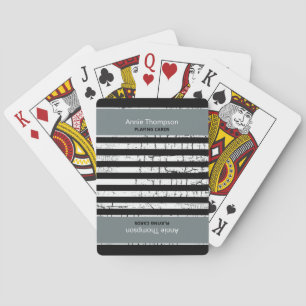 GEPRODUCEERDE DECK-OF-CARDS MET NAAM zwart wit Pokerkaarten