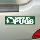 GEPROFIEERD DOOR PUGS Green Bumpersticker (Op auto)