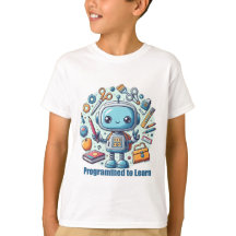 Geprogrammeerd om te leren - Robot T-shirt