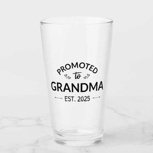 Gepromoveerd bij oma Est. 2025 II Glas (Voorkant)