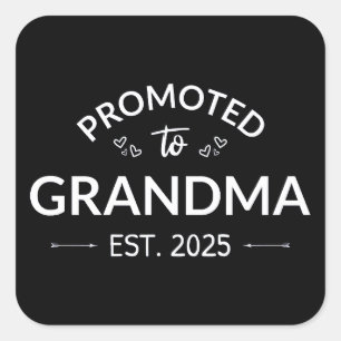 Gepromoveerd bij oma Est. 2025 II Vierkante Sticker