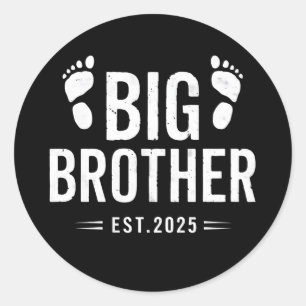 Gepromoveerd naar Big Brother Est. 2025 Baby Aanko Ronde Sticker