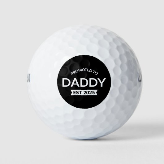 Gepromoveerd naar Daddy Est. 2025 II Golfballen (Voorkant)