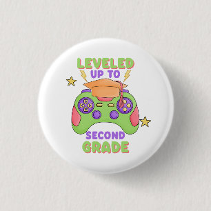 Gepromoveerd naar de tweede klas ronde button 3,2 cm