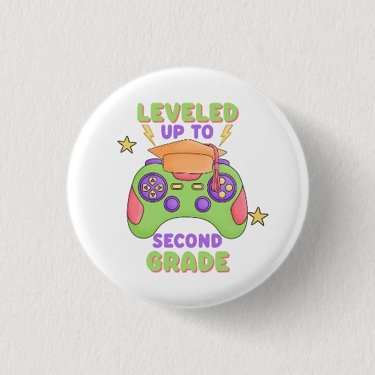 Gepromoveerd naar de tweede klas ronde button 3,2 cm (Voorkant)