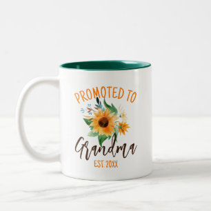 Gepromoveerd naar Grandma Floral Sunflower op pers Tweekleurige Koffiemok