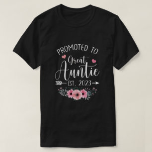 Gepromoveerd naar Great Auntie Est 2023-Moederdag T-shirt