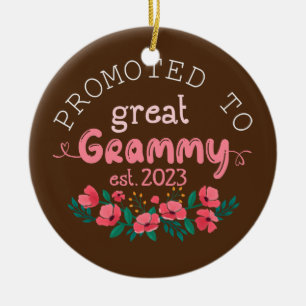 Gepromoveerd naar Great Grammy Est 2023 Gifts Gran Keramisch Ornament