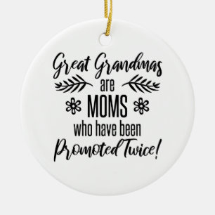 Gepromoveerd naar grootmoeder keramisch ornament