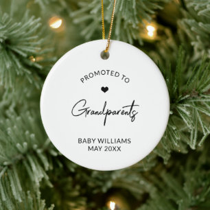 Gepromoveerd naar grootouders Nieuwe Baby Aankondi Keramisch Ornament