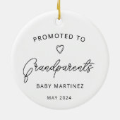 Gepromoveerd naar grootouders Zwangerschap Aankond Keramisch Ornament (Achterkant)