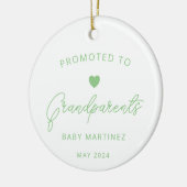 Gepromoveerd naar grootouders Zwangerschap Aankond Keramisch Ornament (Links)