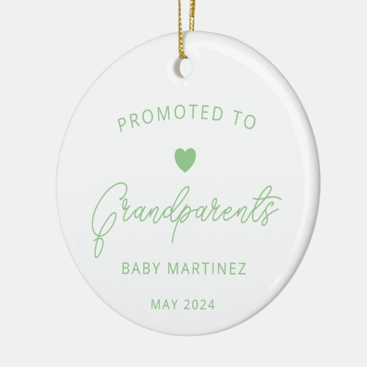 Gepromoveerd naar grootouders Zwangerschap Aankond Keramisch Ornament (Links)