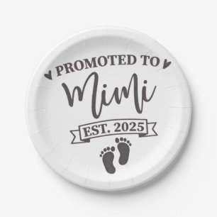 Gepromoveerd naar Mimi Est. 2025 Oma-to-be Papieren Bordje