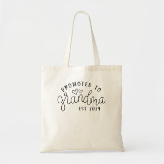 Gepromoveerd naar Oma EST 2024 Nieuwe Oma Moeders Tote Bag