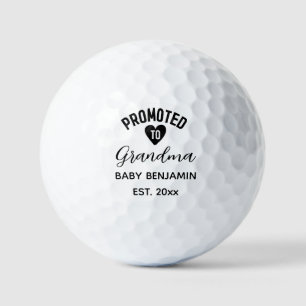 Gepromoveerd naar Oma gepersonaliseerde Baby Naam Golfballen