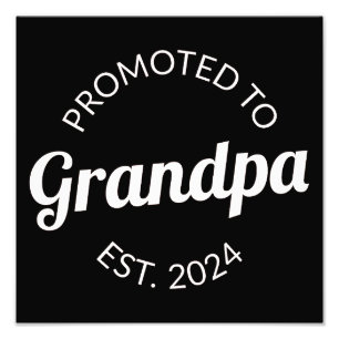 Gepromoveerd naar opa Est. 2024 I Foto Afdruk